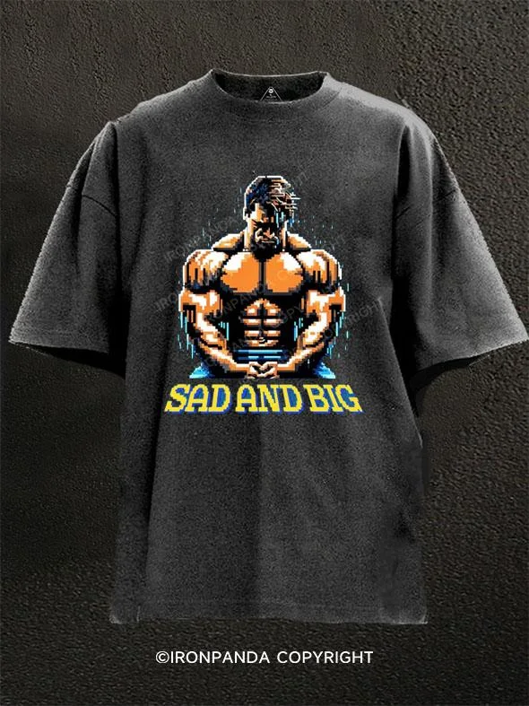 Retro-themed T-shirts for nostalgic styles-Sad and Big Washed Gym Shirt