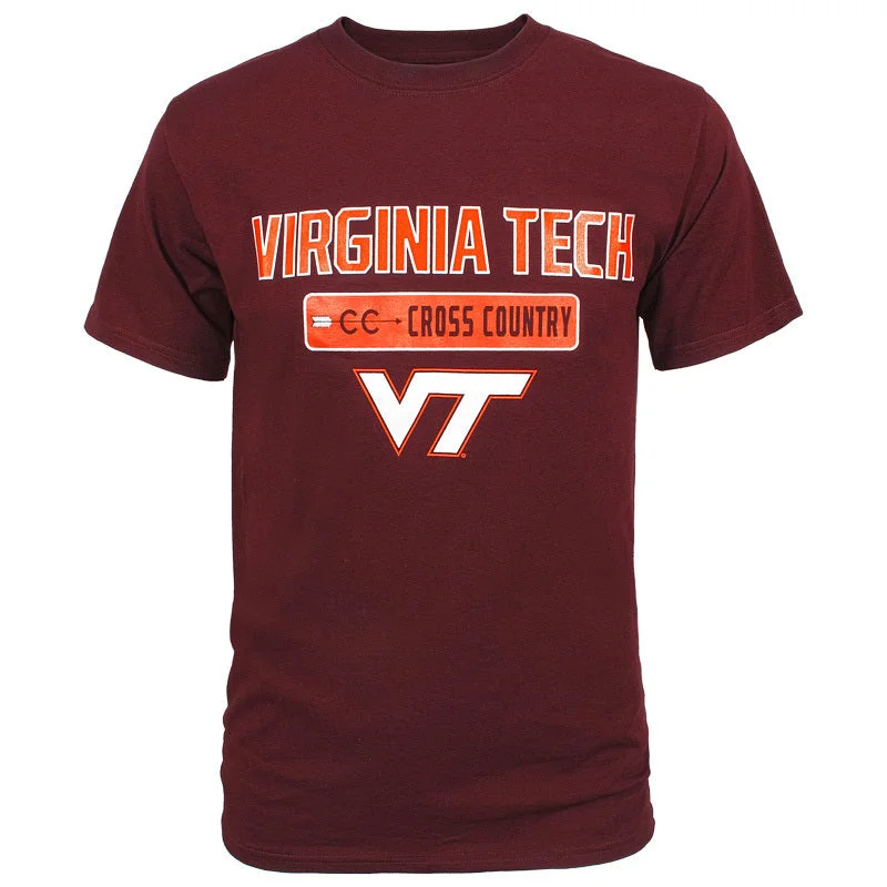 Short-sleeve T-shirts for casual style-Virginia Tech Cross Country T-Shirt by Champion