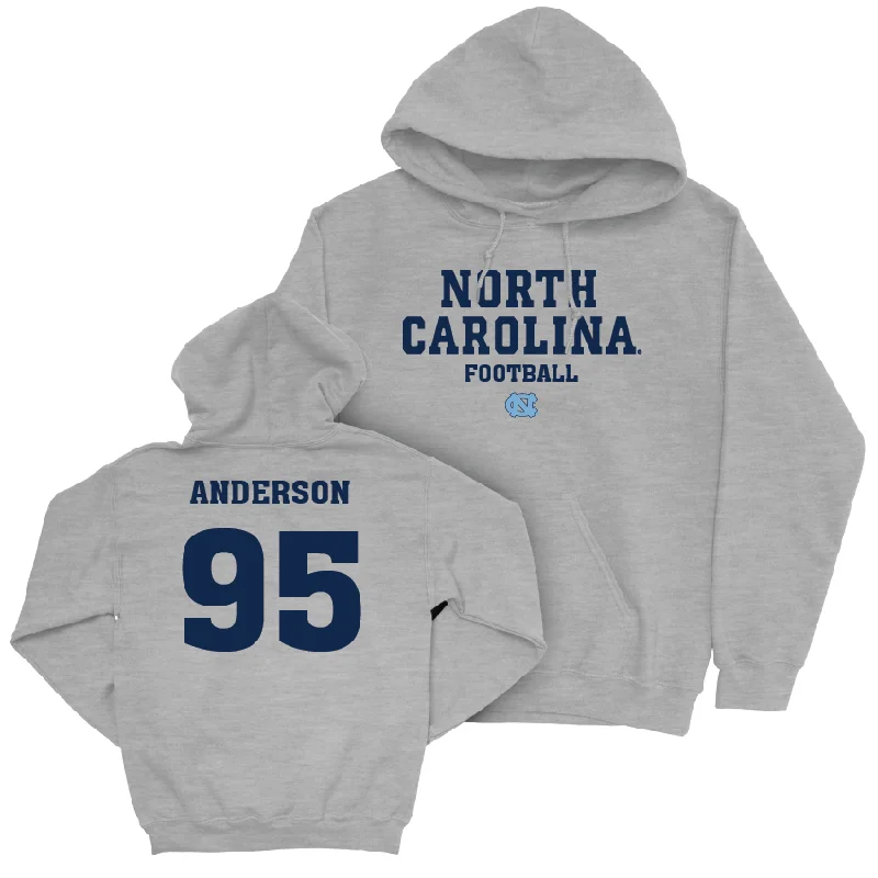 Hoodies for gaming fans with cool designs-UNC Football Sport Grey Staple Hoodie  - Daniel Anderson