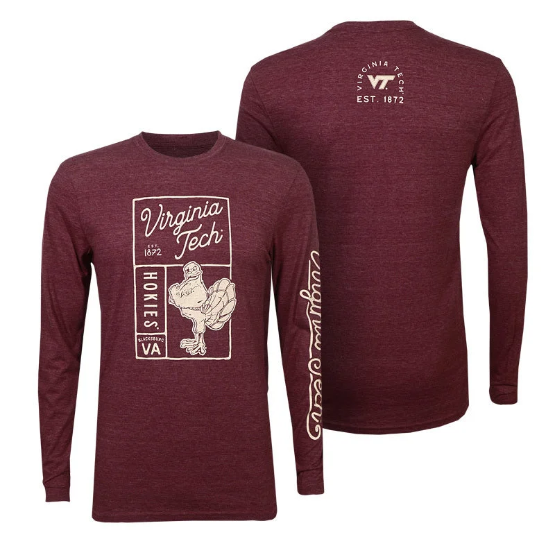 Custom T-shirts for school sports teams-Virginia Tech Postmark Long-Sleeved T-Shirt