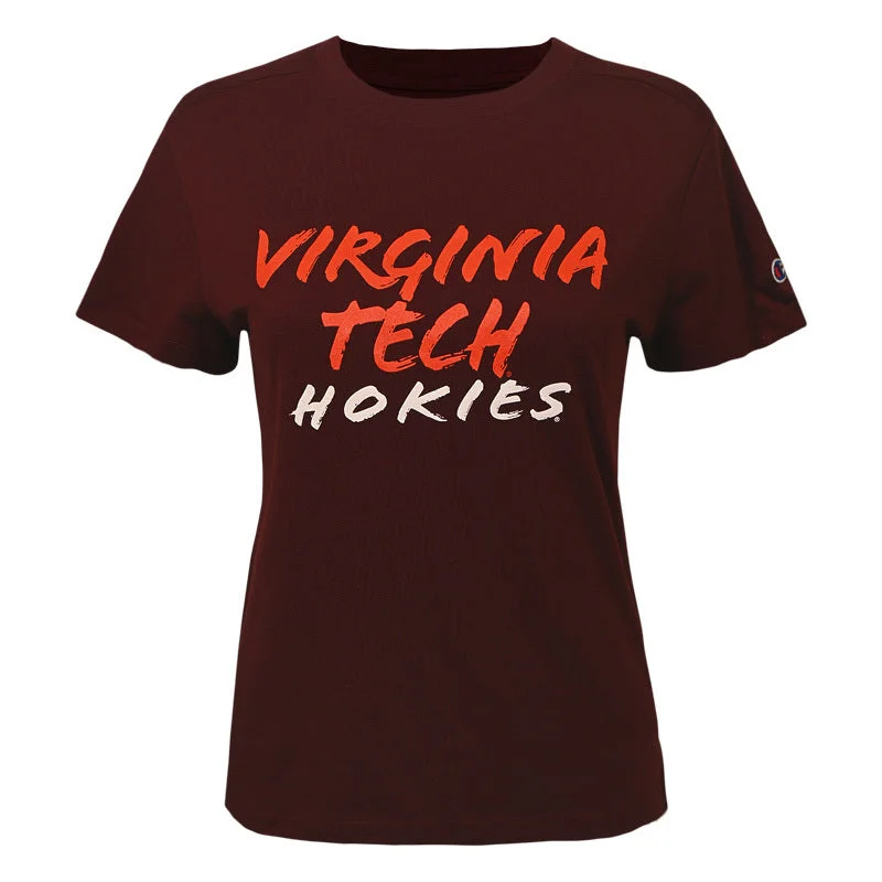 T-shirts for charity events and fundraising-Virginia Tech Women's Core T-Shirt: Maroon by Champion