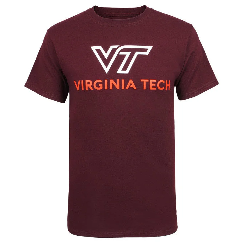 T-shirts with custom slogans for event promotion-Virginia Tech University Logo T-Shirt: Maroon by Champion