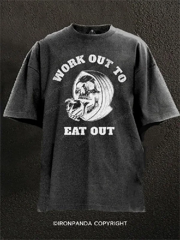 Stylish T-shirts with graphic designs for casual wear-work out to eat out  Washed Gym Shirt