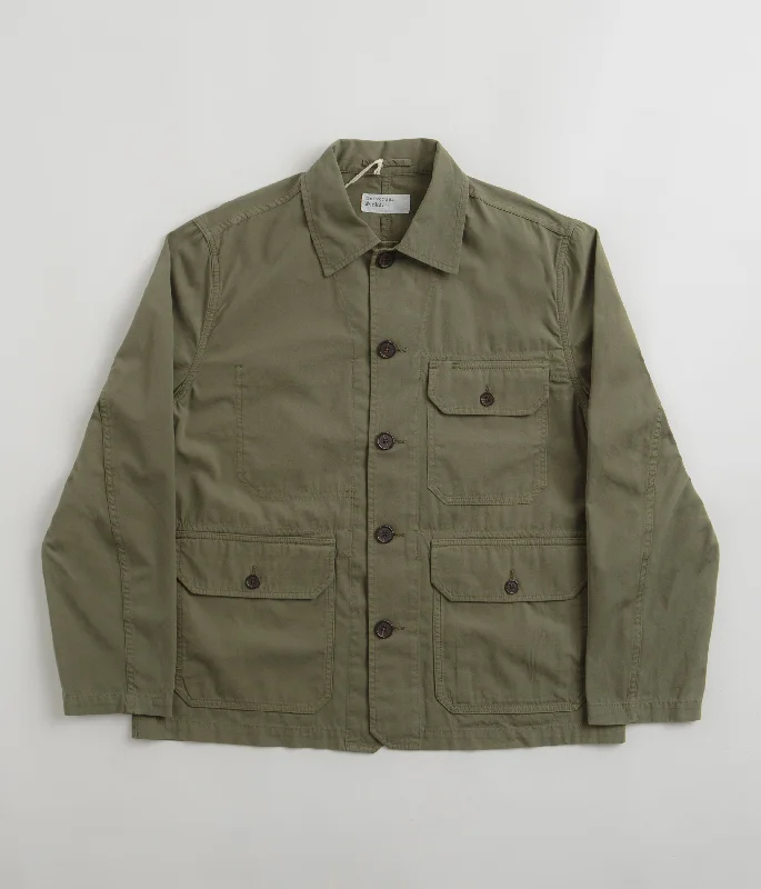 Jackets with adjustable waistbands for a tailored fit-Universal Works Utility Jacket - Birch