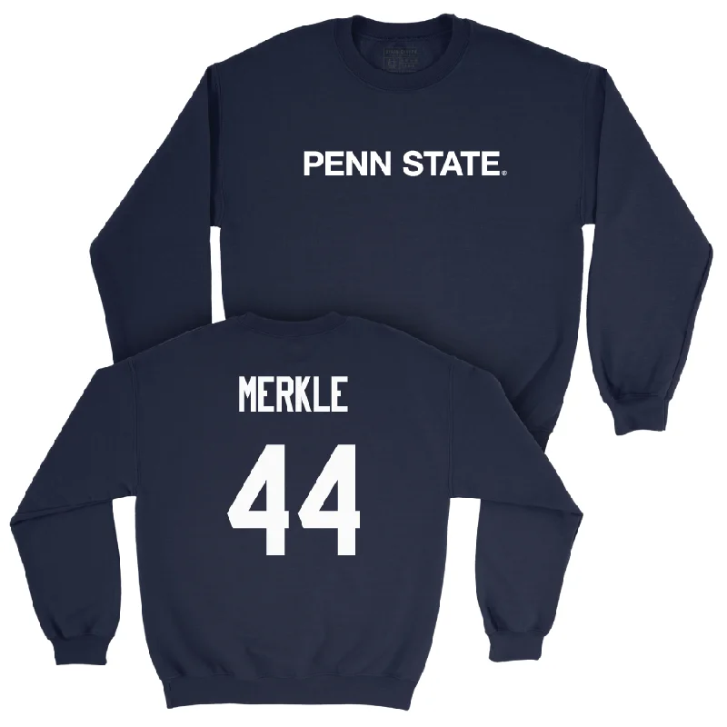 Long sleeve shirts for casual sportswear looks-Women's Basketball Navy Penn State Crew   - Gracie Merkle