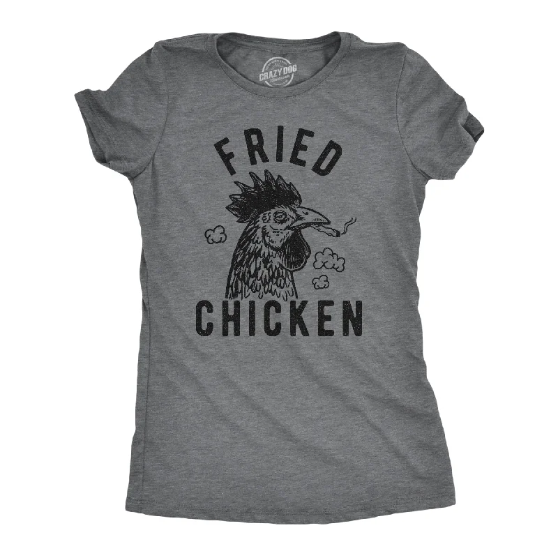 T-shirts with bold prints for stand-out style-Fried Chicken Women's T Shirt