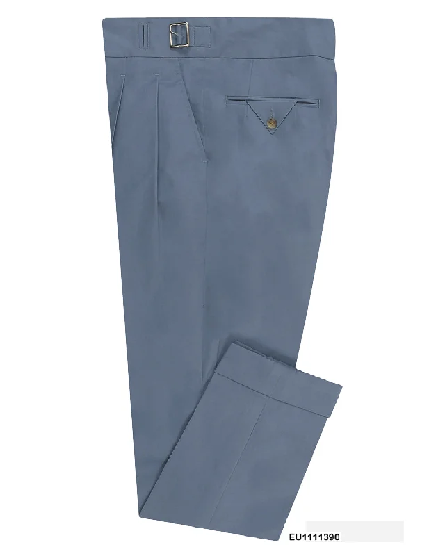 Comfortable leggings for active and casual wear-Gurkha Pant in Soft Blue Grey Stretch Twill Pants