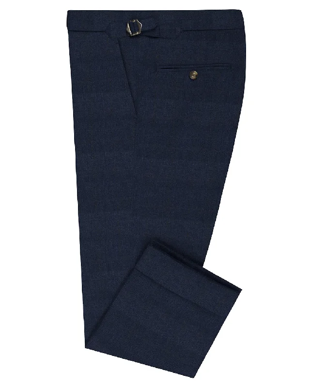 Comfortable sweatpants with soft fabric for lounging-VBC: Navy 100 % Wool