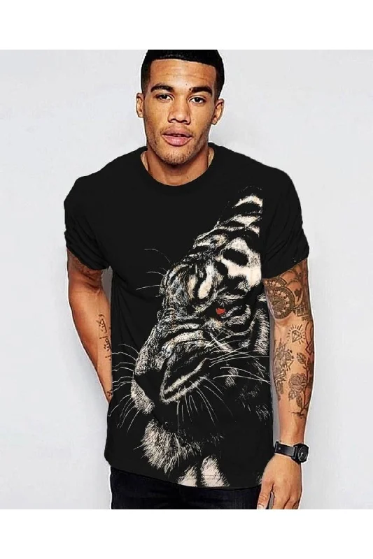 T-shirts with cool animal designs for animal lovers-Lion Giant Printed Oversize Tshirt Sublimation