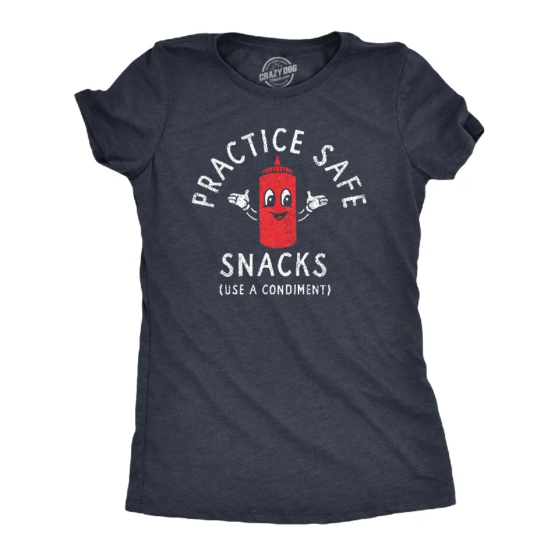 Comfortable T-shirts for travel and tourism wear-Practice Safe Snacks Women's T Shirt