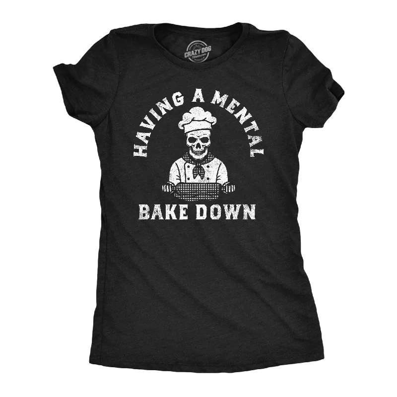 Retro-themed T-shirts for nostalgic styles-Having A Mental Bake Down Women's T Shirt