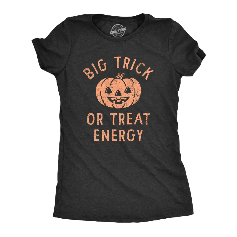 Trendy graphic T-shirts for young adults-Big Trick Or Treat Energy Women's T Shirt