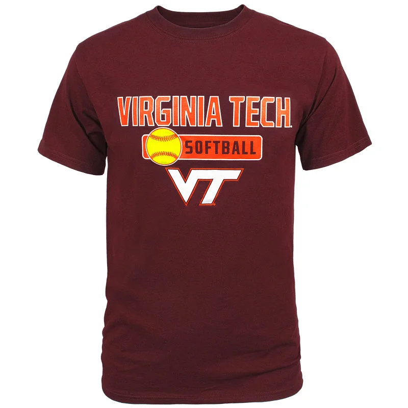 Lightweight T-shirts for warm weather-Virginia Tech Softball T-Shirt by Champion