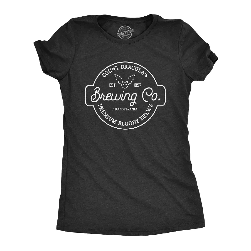 T-shirts with humorous slogans for fun fashion-Count Dracula Brewing Co Women's T Shirt