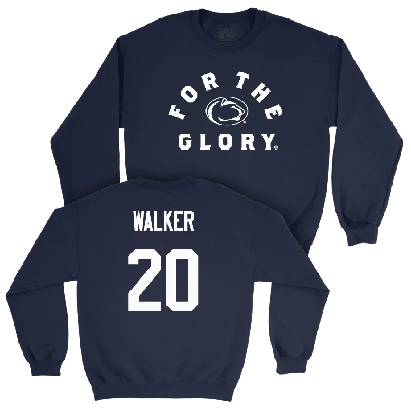 Long sleeve shirts with soft-touch fabrics for ultimate comfort-Women's Basketball Navy For The Glory Crew   - Talayah Walker