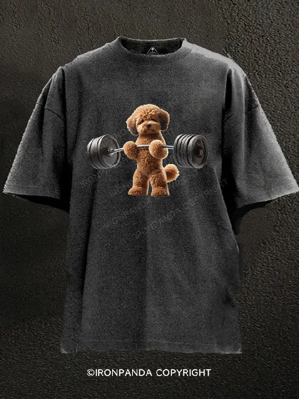 Moisture-wicking T-shirts for active individuals-not a teddy weights Washed Gym Shirt