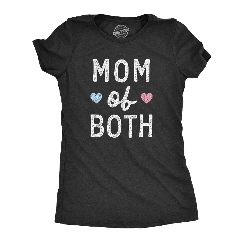 Athletic fit T-shirts for a sleek silhouette-Mom Of Both Women's T Shirt