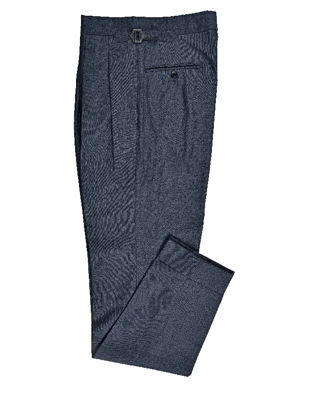 Comfortable cargo pants with adjustable waistbands-Navy Chambray Pant