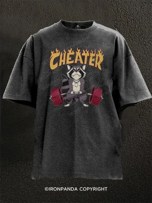 Personalized T-shirts for birthdays and celebrations-Cheater Washed Gym Shirt