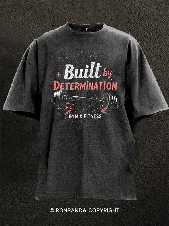 Simple T-shirts for minimalistic fashion-Built by Determination Washed Gym Shirt