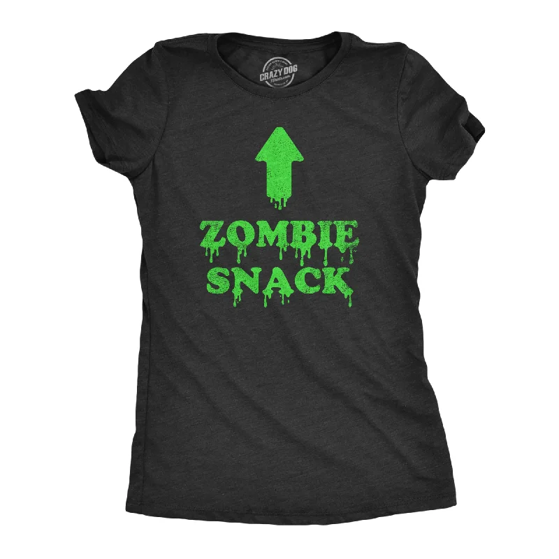 Long-sleeve T-shirts for cooler weather-Zombie Snack Women's T Shirt