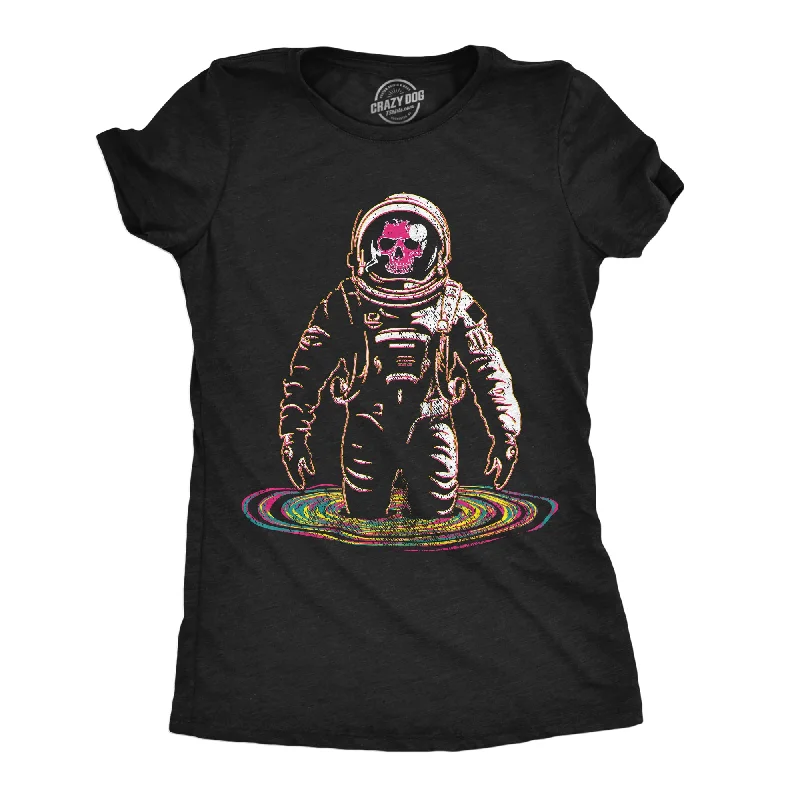 Minimalistic T-shirts for simple, modern outfits-Rainbow Black Hole Women's T Shirt