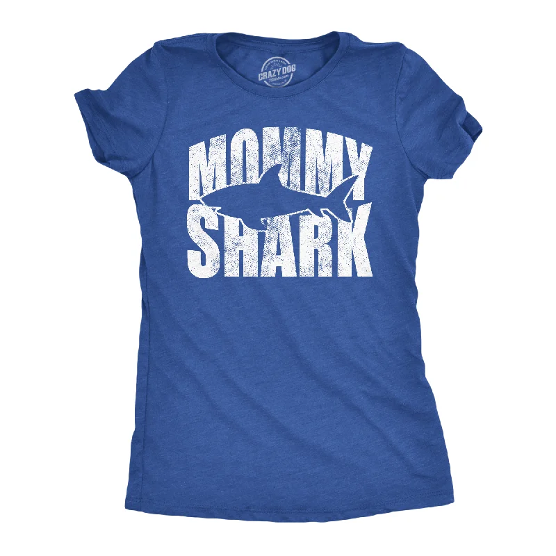 Comfortable T-shirts with a perfect fit-Mommy Shark Silhouette Women's T Shirt