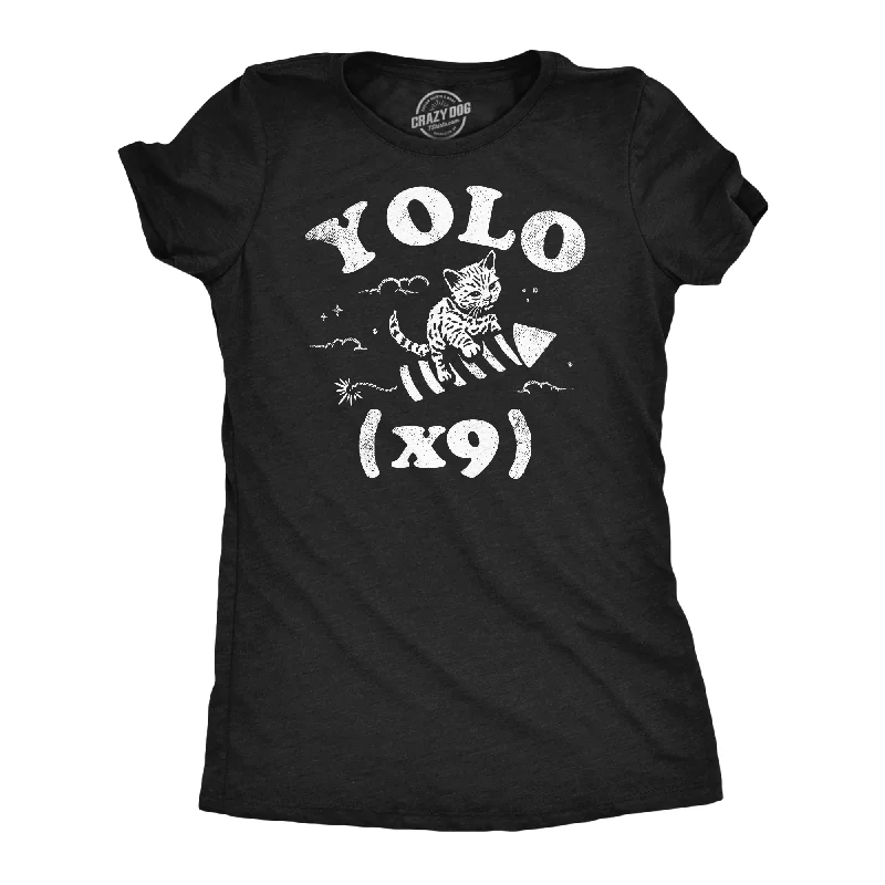 T-shirts with motivational quotes for inspiration-Yolo X9 Women's T Shirt