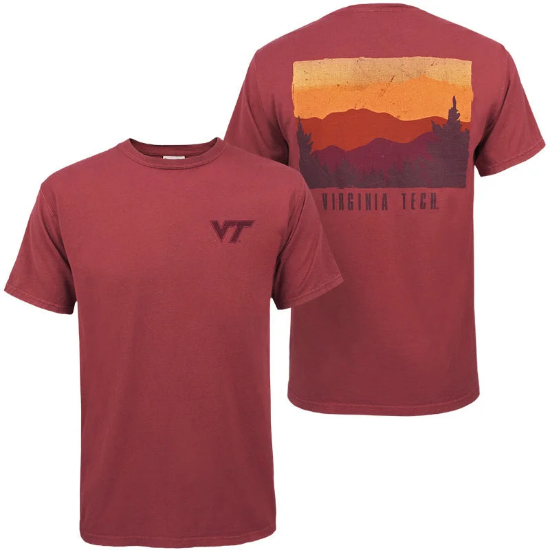 T-shirts for hobbyists with personalized designs-Virginia Tech Mountains Comfort Wash T-Shirt by Gear