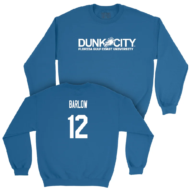 Long sleeve shirts for layering with jackets and coats-Blue Men's Basketball Dunk City Crew  - Evan Barlow