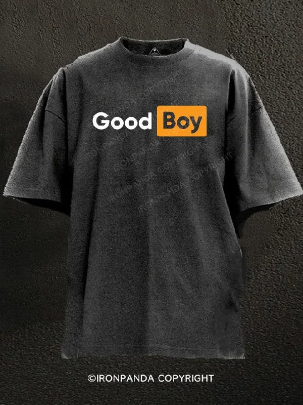 T-shirts with cool quotes for casual wear-goodboy Washed Gym Shirt