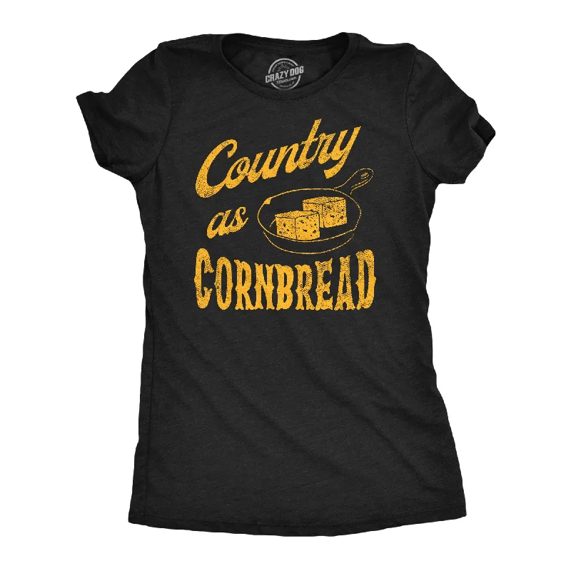 Personalized T-shirts for wedding parties-Country As Cornbread Women's T Shirt