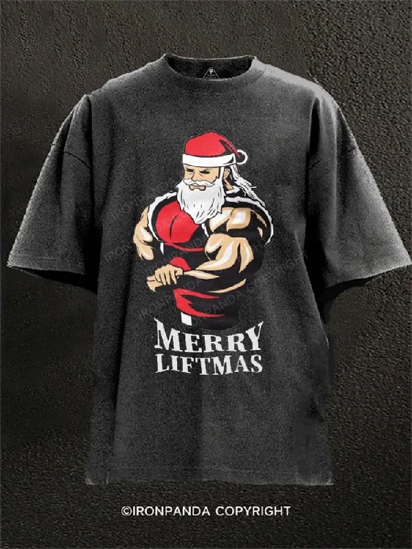 Comfortable T-shirts with a perfect fit-MERRY LIFTMAS Washed Gym Shirt