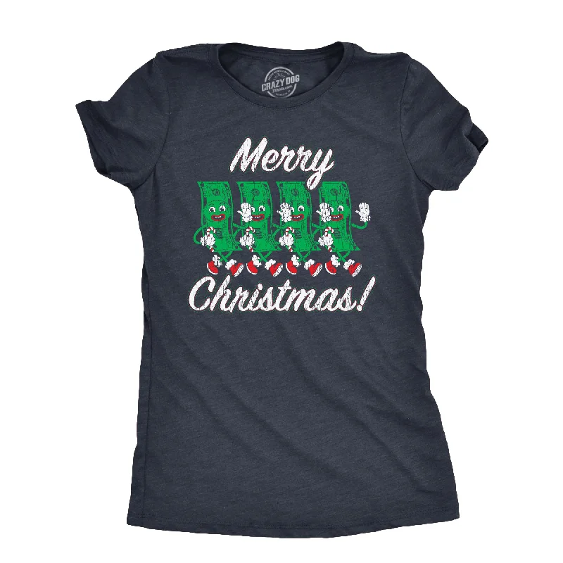 T-shirts with custom artwork for creative expression-Merry Christmas Money Women's T Shirt