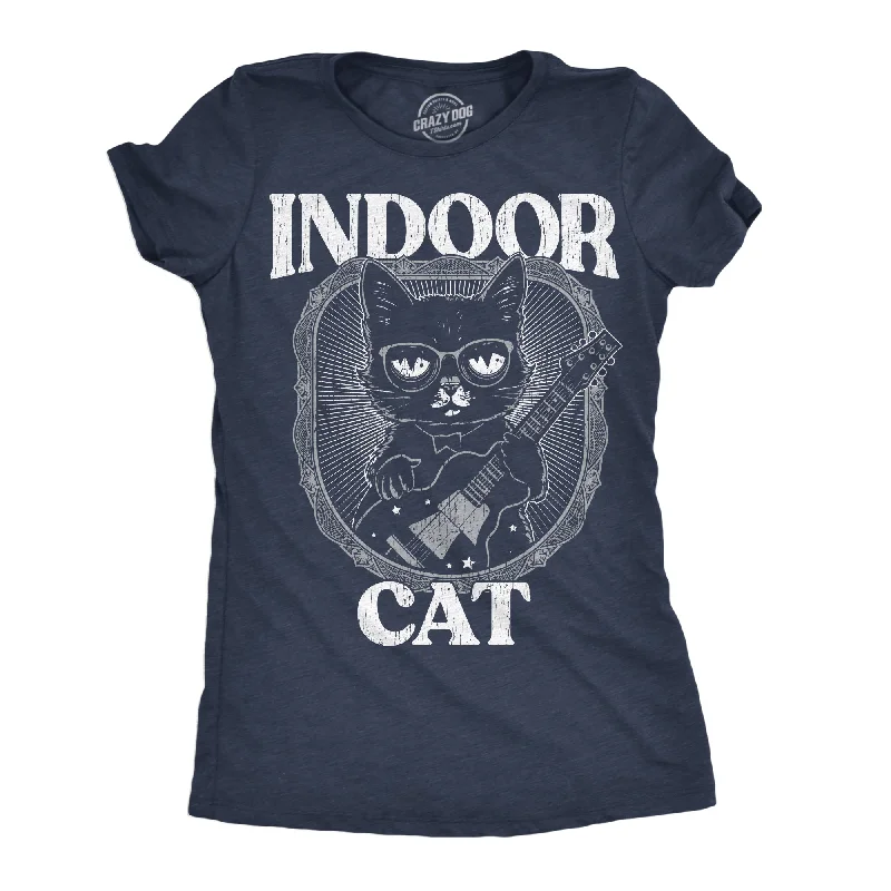 Lightweight T-shirts for warm weather-Indoor Cat Women's T Shirt