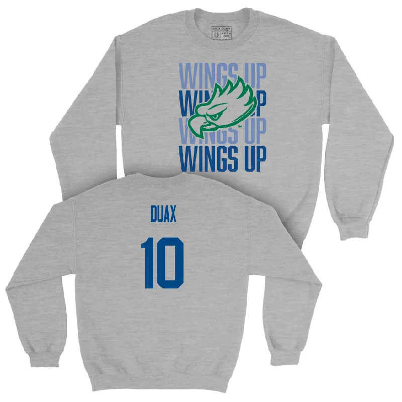 Trendy long sleeve shirts with bold color-blocking designs-Sport Grey Men's Basketball Wings Up Crew  - Michael Duax