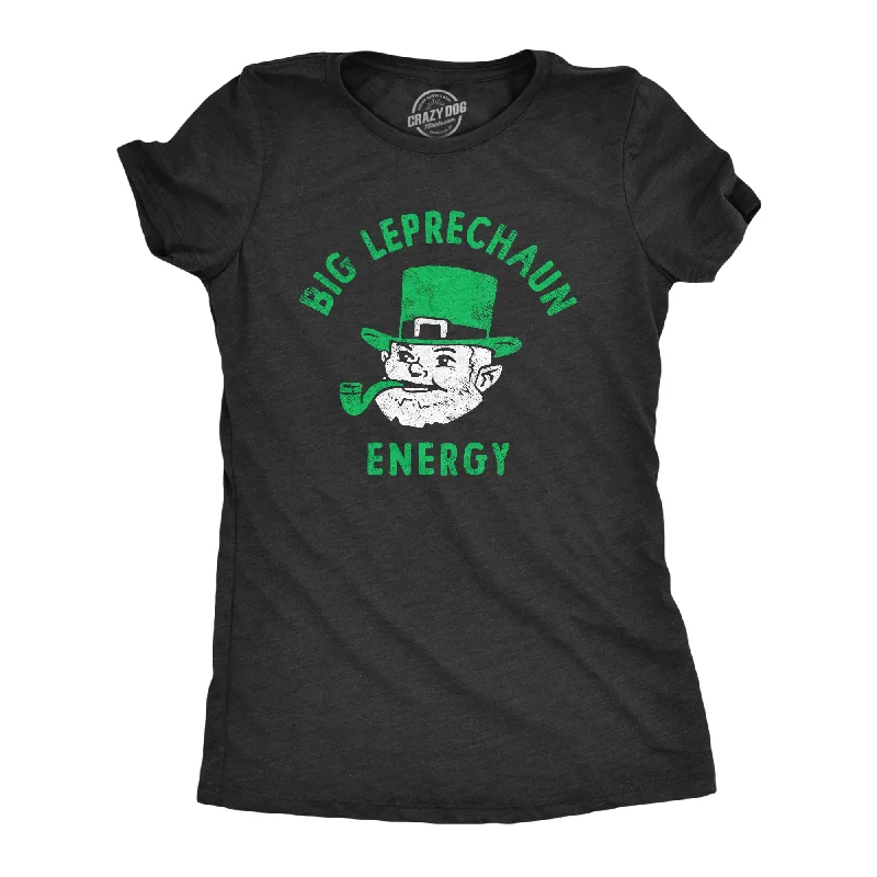 Graphic T-shirts with pop culture references-Big Leprechaun Energy Women's T Shirt