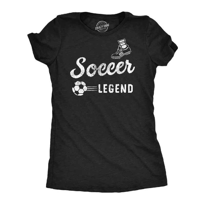 Stylish T-shirts with geometric prints for a modern look-Soccer Legend Women's T Shirt