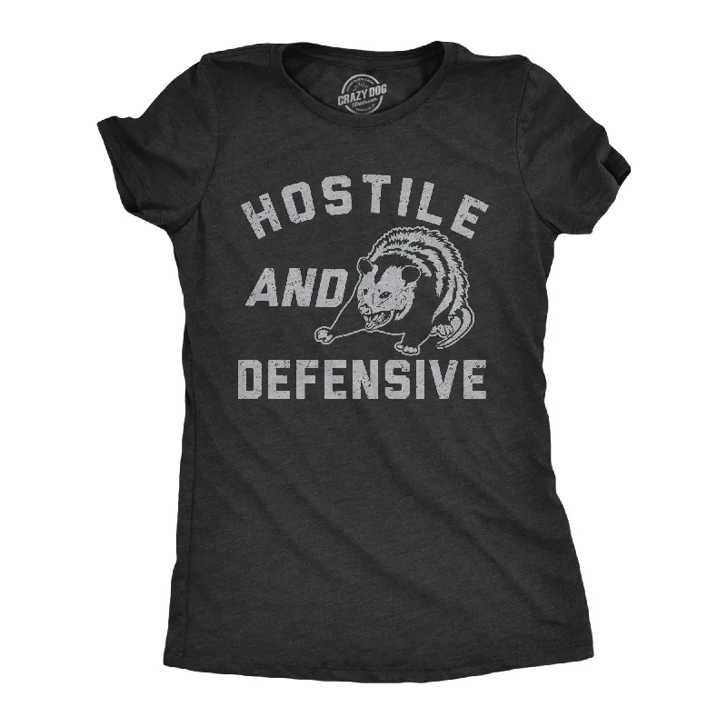 Colorful T-shirts for vibrant summer looks-Hostile And Defensive Women's T Shirt