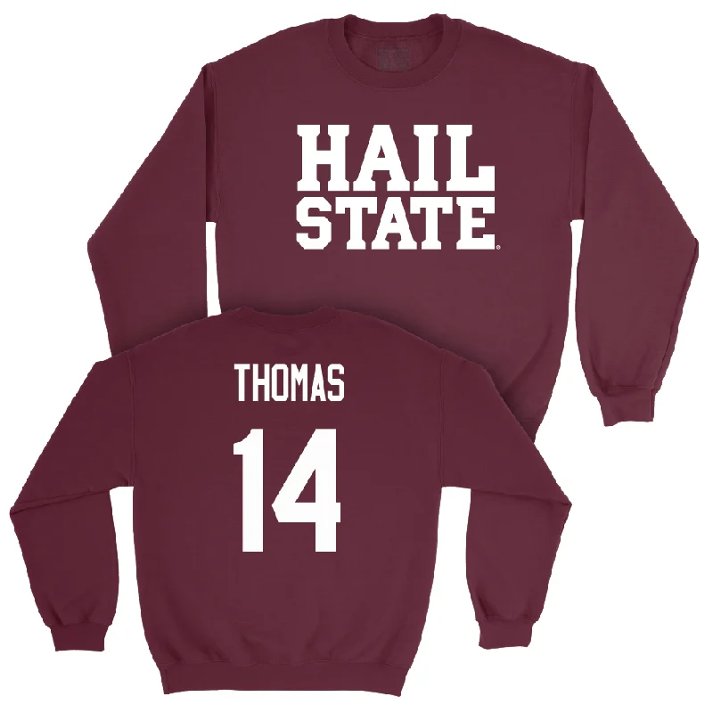 High-quality long sleeve shirts for print designs-Maroon Women's Basketball Hail Crew - Kayla Thomas