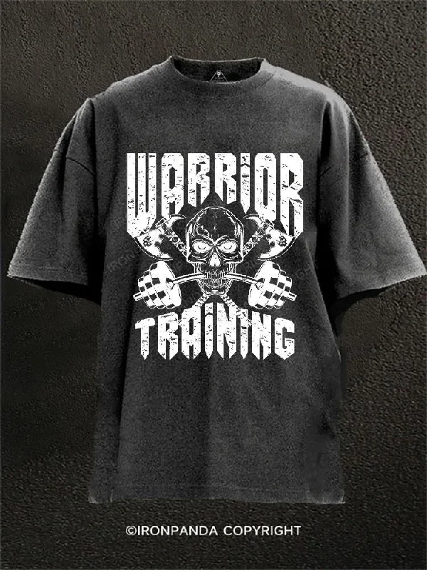 Relaxed-fit T-shirts for comfort and ease-WARRIOR TRAINING Washed Gym Shirt