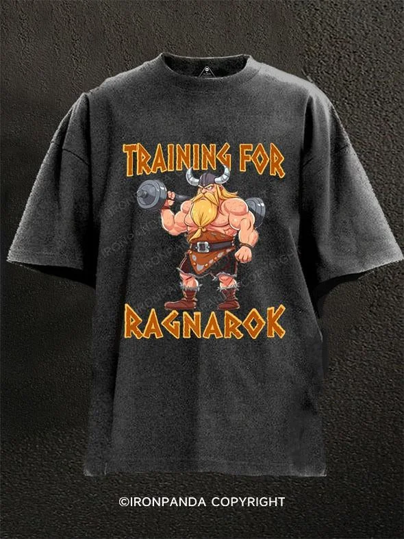 Relaxed-fit T-shirts for comfort and ease-Training For Ragnarok Washed Gym Shirt