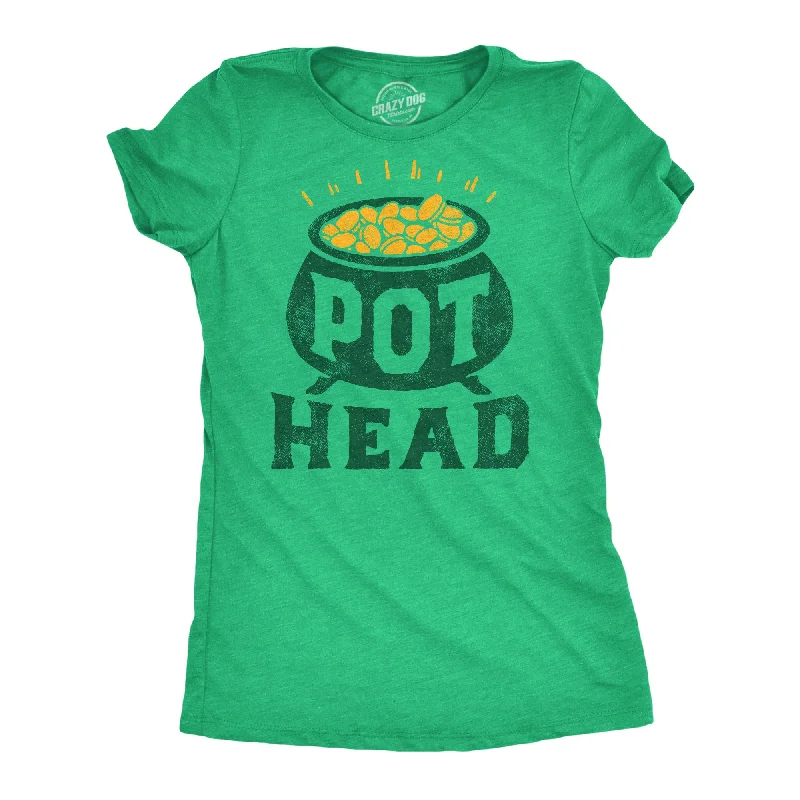 Comfortable T-shirts for everyday wear-Pot Head St Pats Women's T Shirt