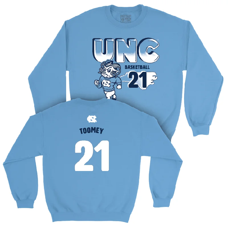 Soft long sleeve shirts for cozy comfort-UNC Women's Basketball Mascot Carolina Blue Crew  - Ciera Toomey