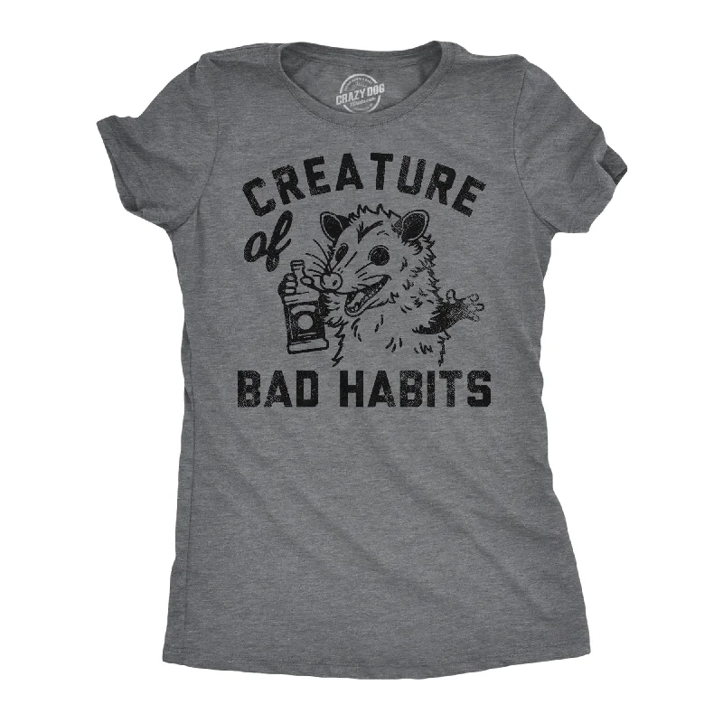 T-shirts with unique designs for fashion enthusiasts-Creature Of Bad Habits Women's T Shirt