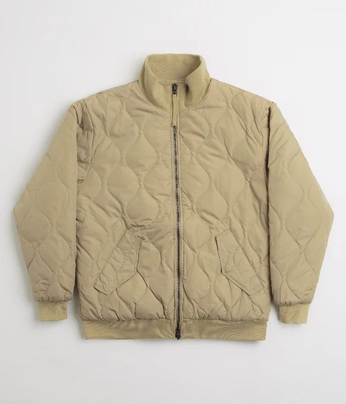 Soft-shell jackets for mild weather-Taion Military Reversible Hi Neck Down Jacket - Coyote / Beige