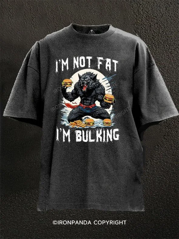 Personalized T-shirts for wedding parties-I'm Bulking Washed Gym Shirt