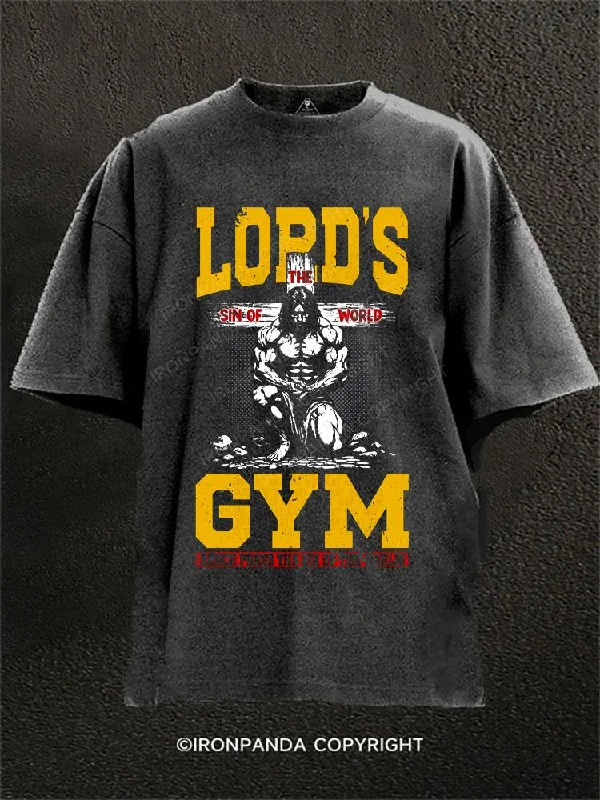 Relaxed-fit T-shirts for comfort and ease-Lords Gym Washed Gym Shirt