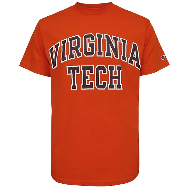 Stylish graphic T-shirts for men-Virginia Tech T-Shirt: Orange by Champion