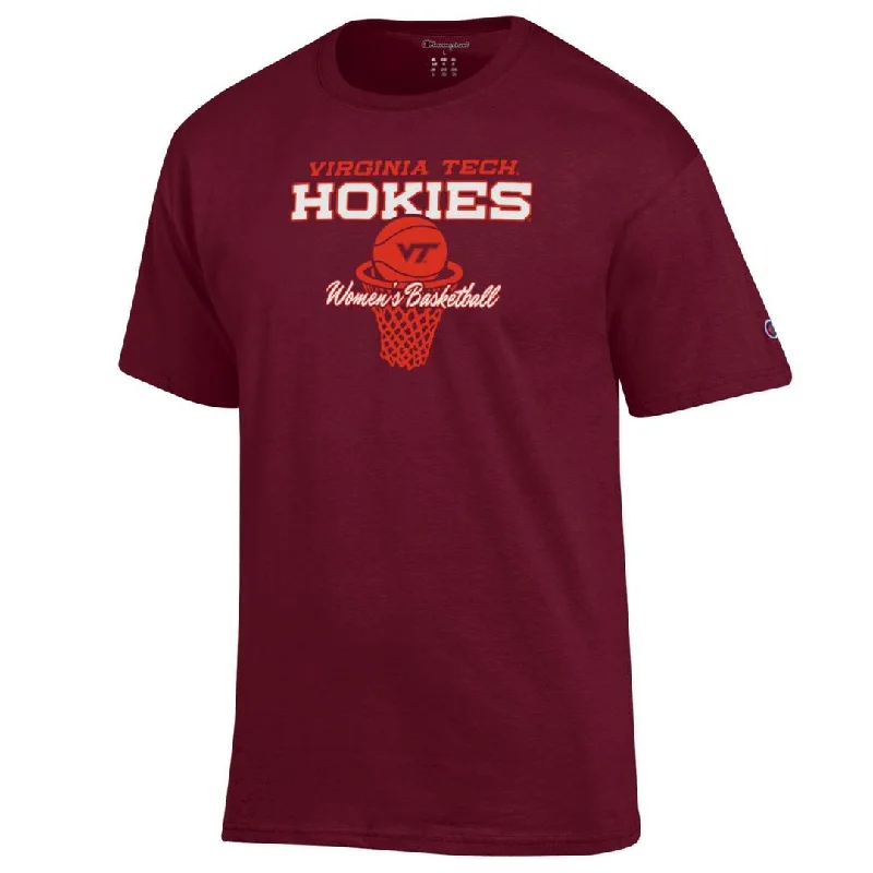 T-shirts for hobbyists with personalized designs-Virginia Tech Sports Core Women's Basketball T-Shirt by Champion